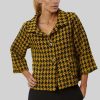 James Lakeland Coats & Jackets | Short Houndstooth Jacket In Yellow-Black