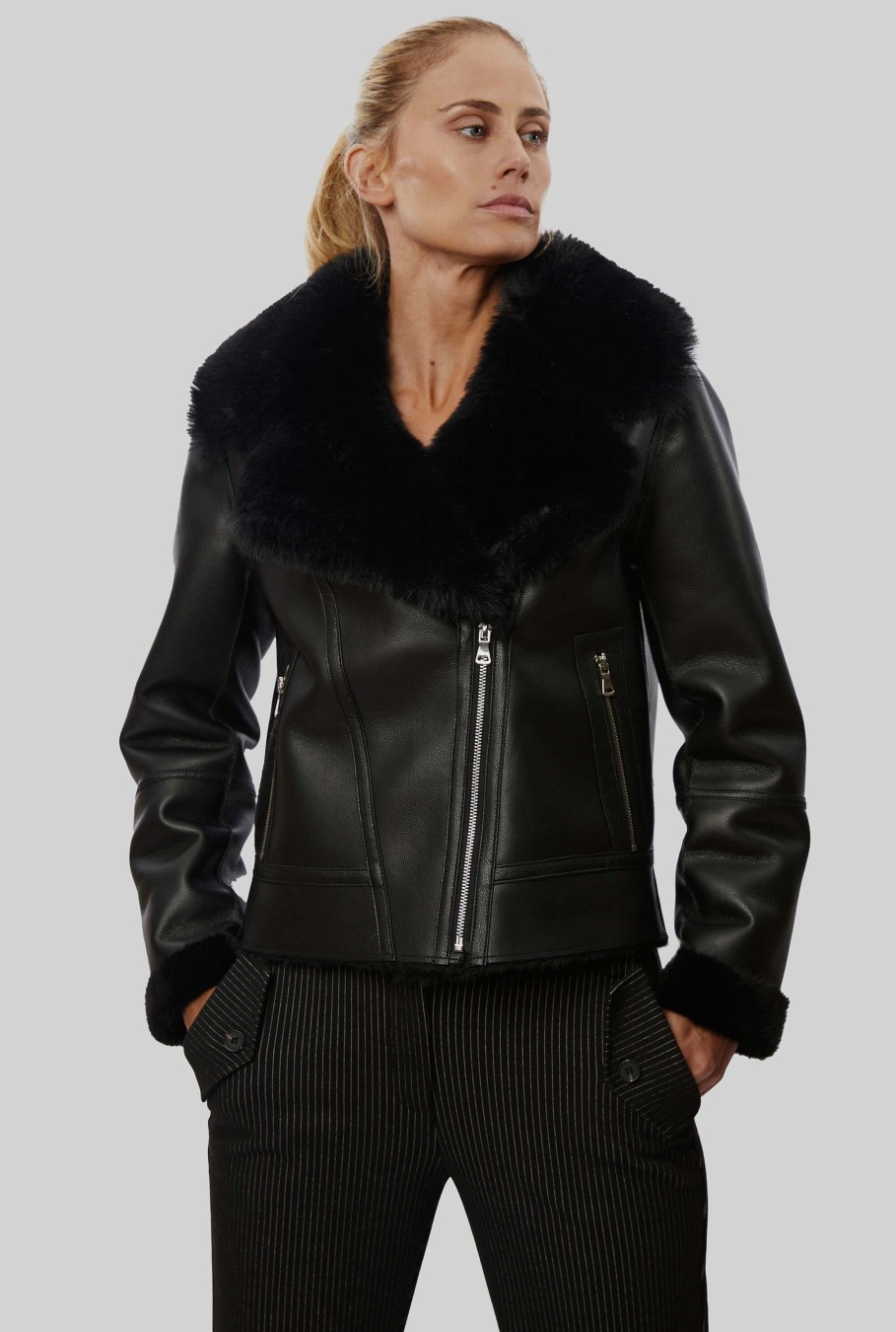 James Lakeland Coats & Jackets | Faux Leather Jacket Black