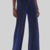 James Lakeland Trousers | Lurex Evening Palazzo Trousers Navy