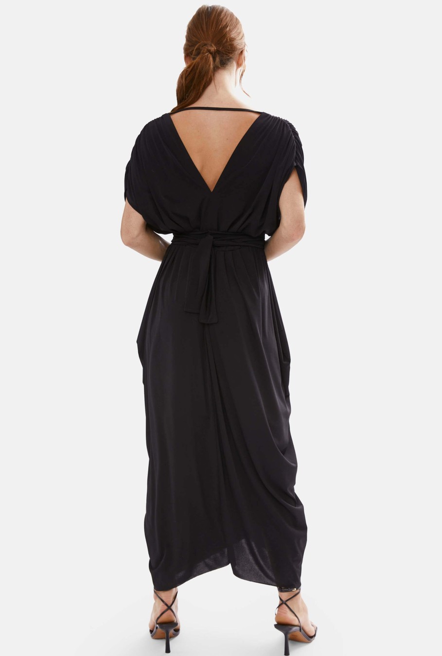 James Lakeland Dresses | Batwing Pleated Maxi Dress Black