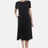 James Lakeland Dresses | Pin Tuck Pocket Midi Dress Black