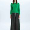 James Lakeland Tops & Knitwear | Scoop Neck Piped Edge Knit Green