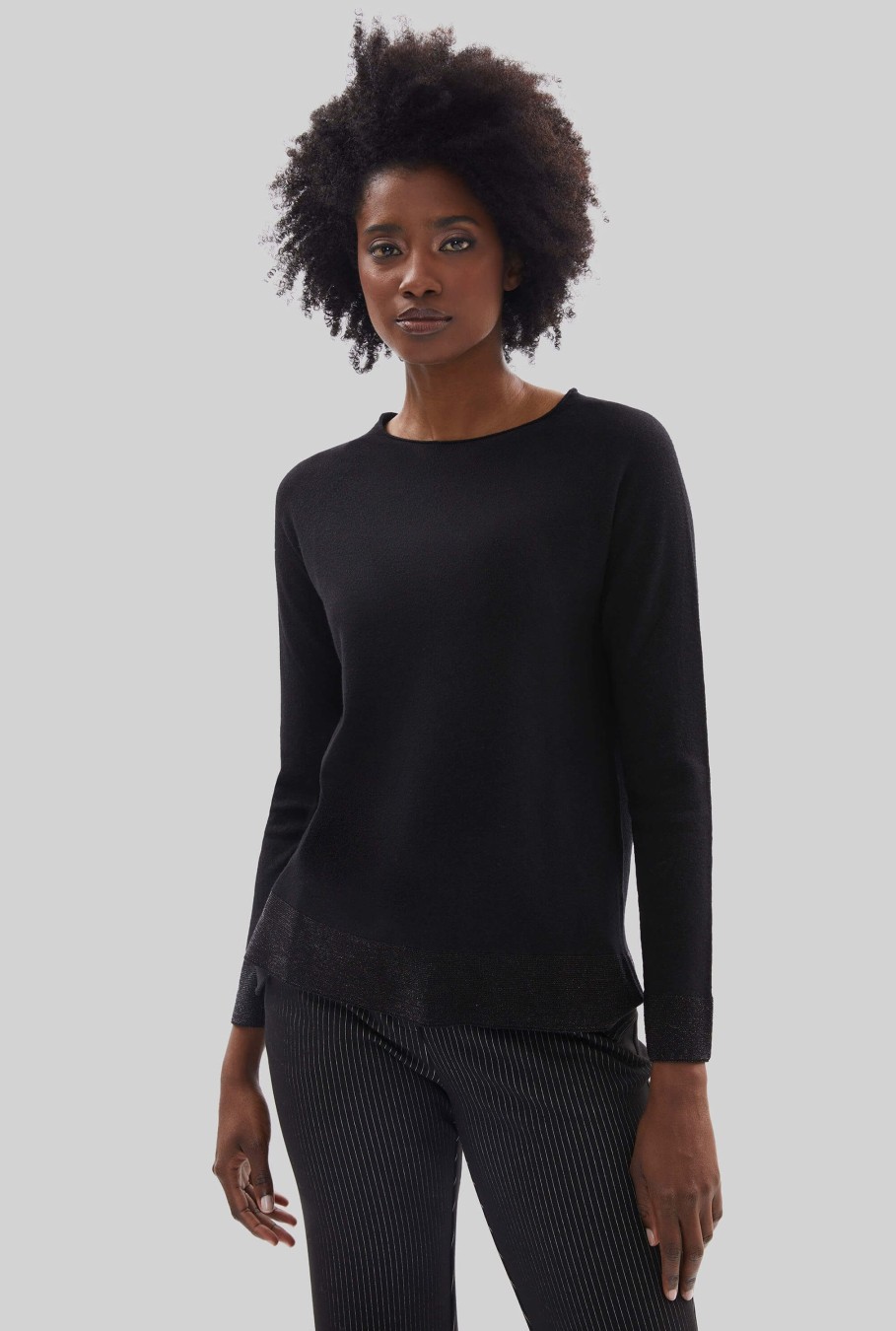 James Lakeland Tops & Knitwear | Lurex Detail Jumper Black