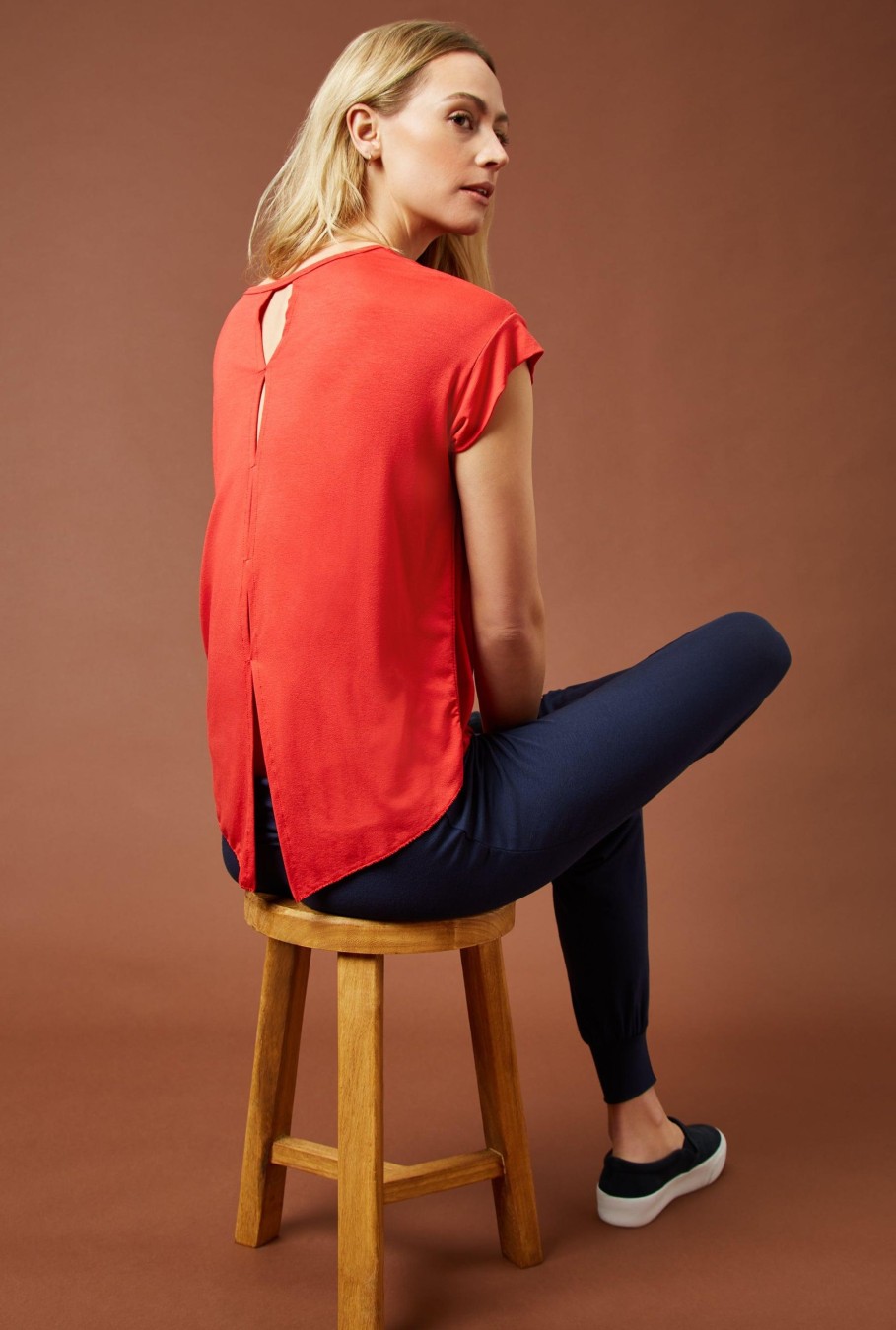 James Lakeland Tops & Knitwear | Key Hole Back Tee