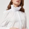 James Lakeland Tops & Knitwear | Poplin Ruffle Collar Shirt