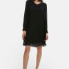 James Lakeland Dresses | Long Sleeve Black Wave Hem Dress