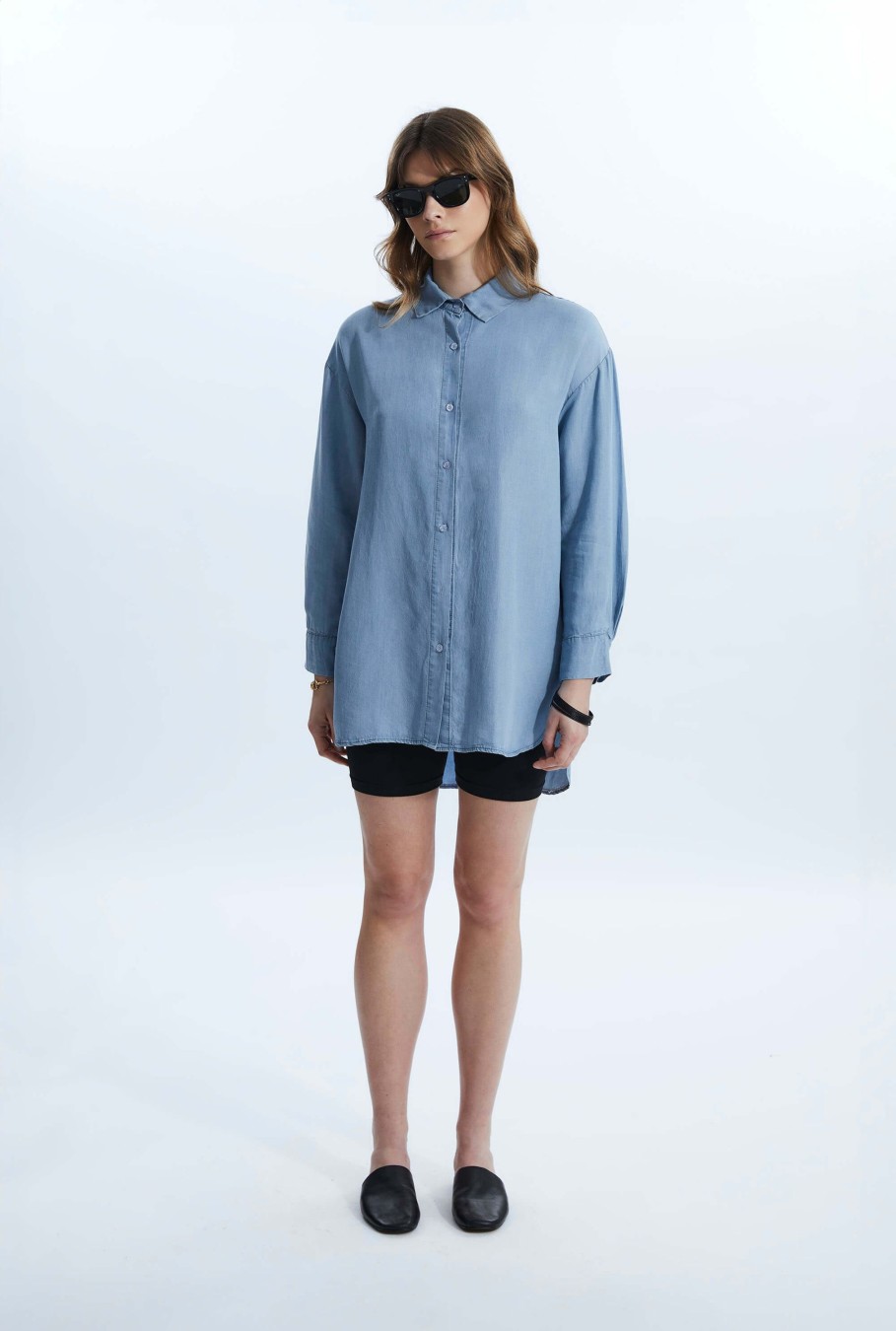 James Lakeland Tops & Knitwear | Light Blue Denim Shirt