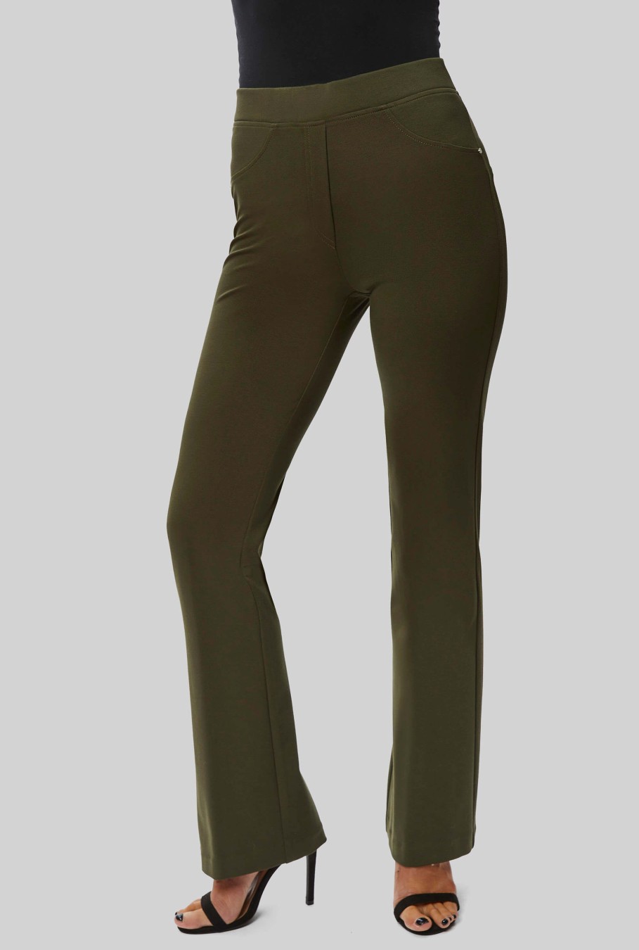 James Lakeland Trousers | Boot Leg Trousers Green