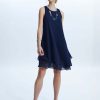 James Lakeland Dresses | Sleeveless Wave Hem Dress Navy