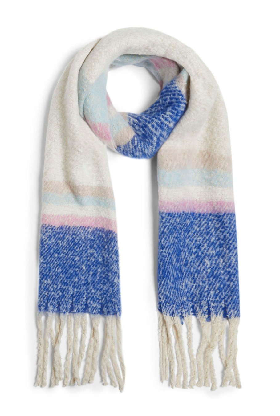 James Lakeland Accessories | Stripe Blanket Scarf Blue