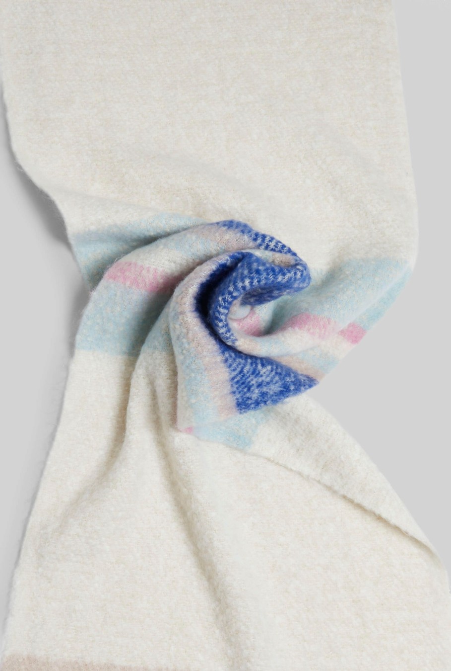 James Lakeland Accessories | Stripe Blanket Scarf Blue