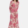 James Lakeland Dresses | Printed Knot Midi Dress Pink