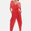 James Lakeland Trousers | Ruched Jumpsuit Red