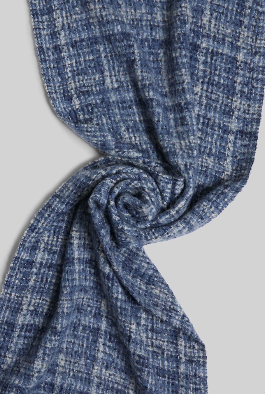 James Lakeland Accessories | Check Detail Blanket Scarf Blue