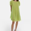 James Lakeland Dresses | Short Sleeve Wave Hem Dress Lime