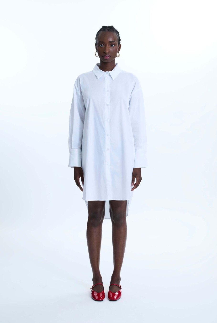 James Lakeland Tops & Knitwear | Oversized Plain Shirt White