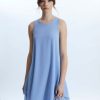 James Lakeland Dresses | Sleeveless Wave Hem Dress Pale Blue