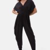 James Lakeland Trousers | Ruched Jumpsuit Black