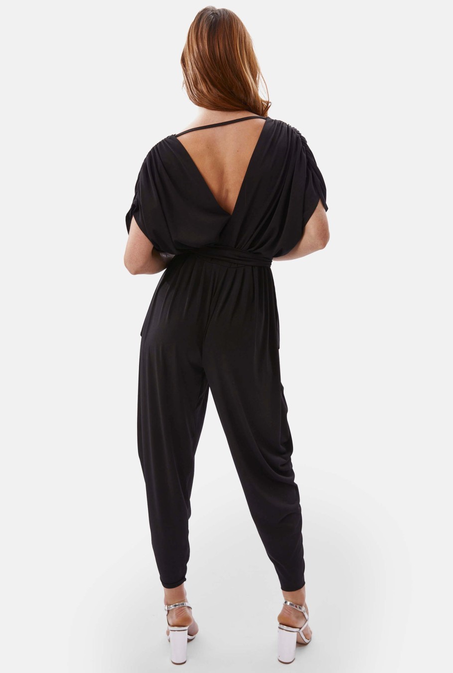 James Lakeland Trousers | Ruched Jumpsuit Black