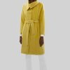 James Lakeland Coats & Jackets | Large Collar Belted Coat Lime