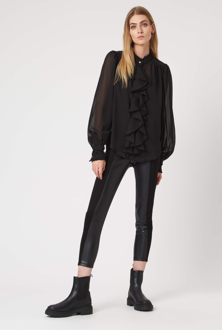 James Lakeland Tops & Knitwear | Chiffon Ruffle Shirt