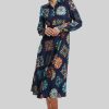 James Lakeland Dresses | Jewelled Button Print Midi Dress Navy