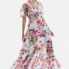 James Lakeland Dresses | V-Neck Floral Midi Dress