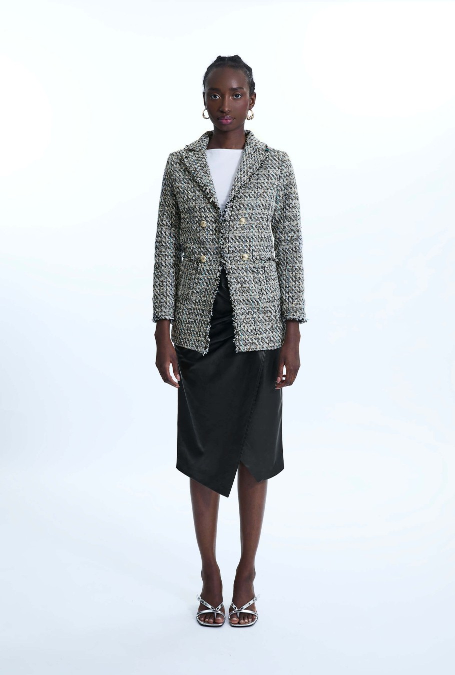 James Lakeland Coats & Jackets | Tweed Detail Blazer Black