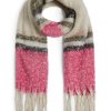 James Lakeland Accessories | Stripe Blanket Scarf Pink