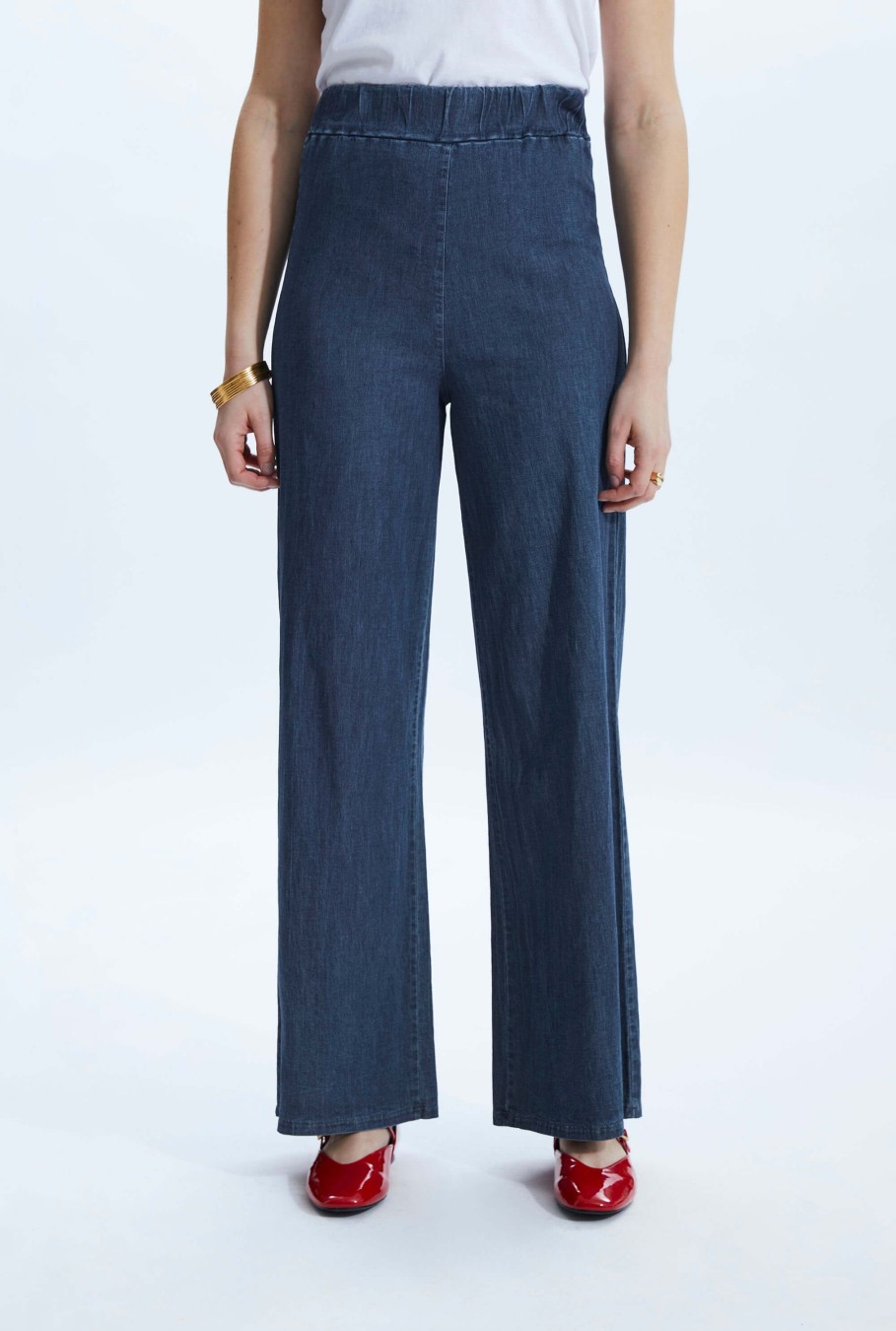 James Lakeland Trousers | Denim Wide Legged Jeans