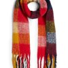 James Lakeland Accessories | Arlequin Checkered Scarf Red