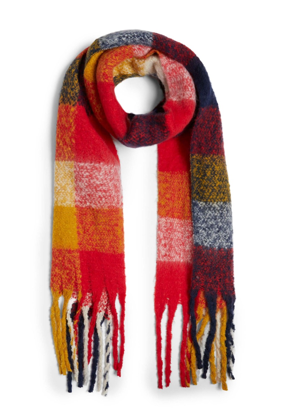 James Lakeland Accessories | Arlequin Checkered Scarf Red