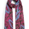 James Lakeland Accessories | Heart Detail Leopard Print Scarf Pink