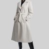 James Lakeland Coats & Jackets | Three Buttons Belted Coat In White