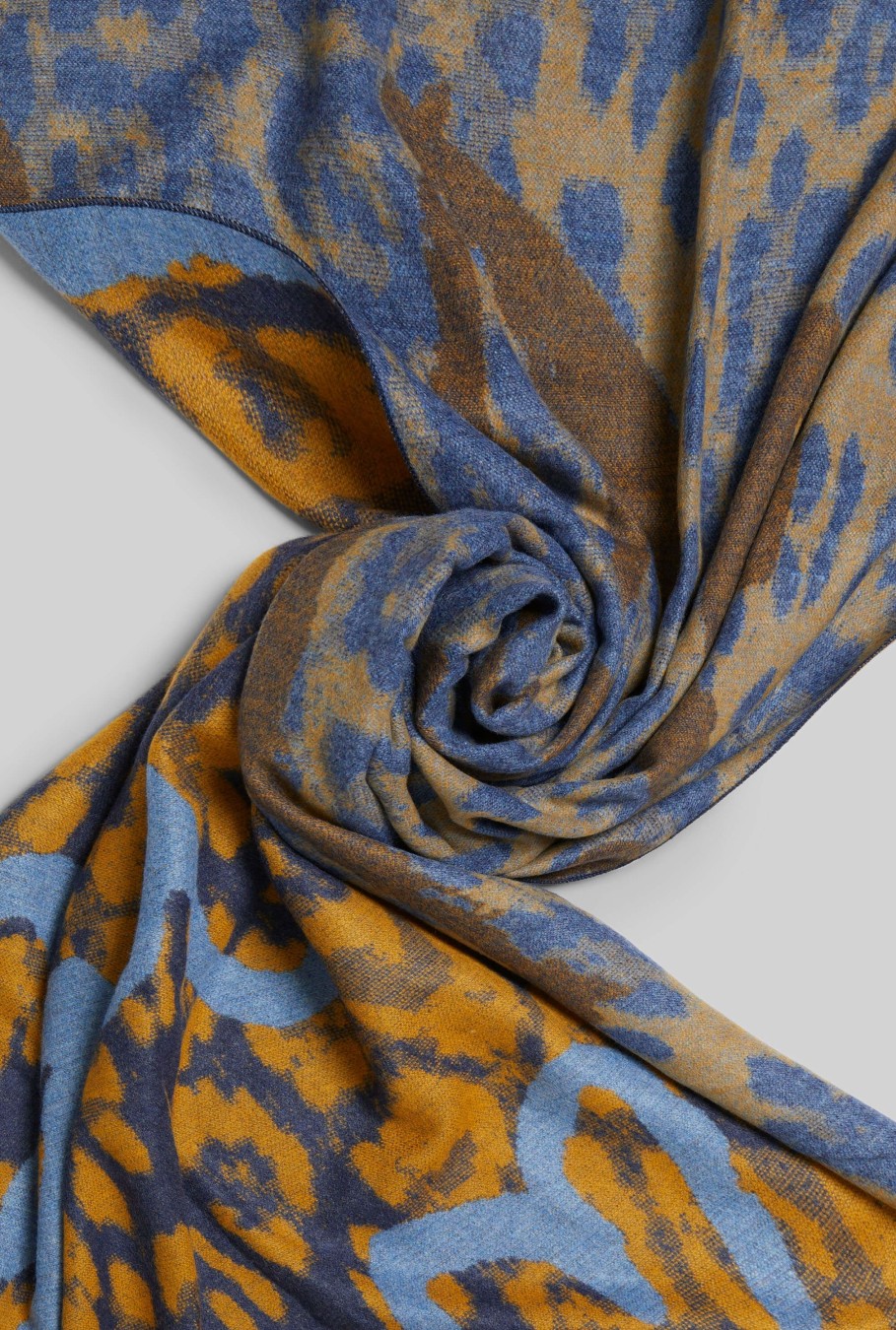 James Lakeland Accessories | Heart Detail Leopard Print Scarf Yellow