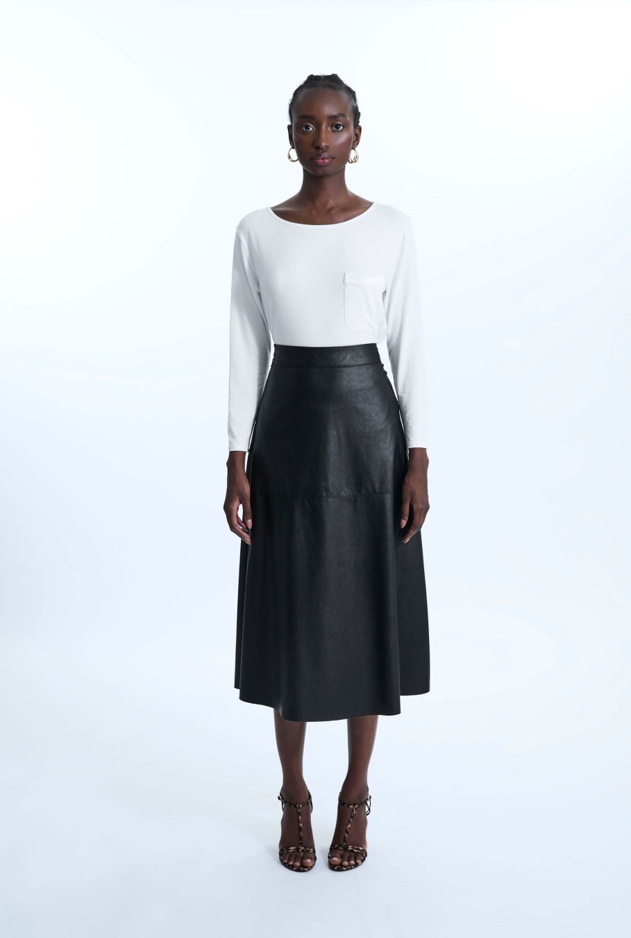 James Lakeland Skirts | A Line Faux Leather Skirt