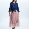 James Lakeland Skirts | Organza Ruffled Skirt Pink