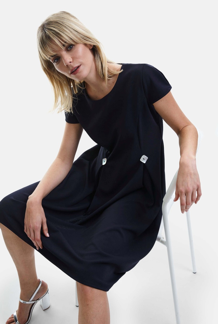 James Lakeland Dresses | Pin Tuck Detail Knee Length Dress