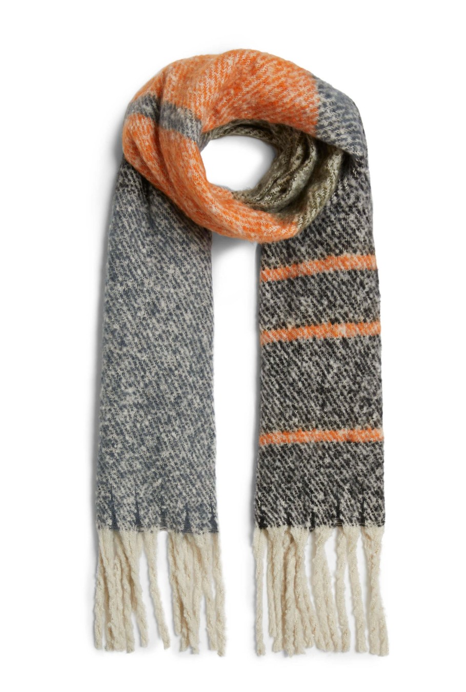 James Lakeland Accessories | Asymmetrical Stripe Scarf Multicolour