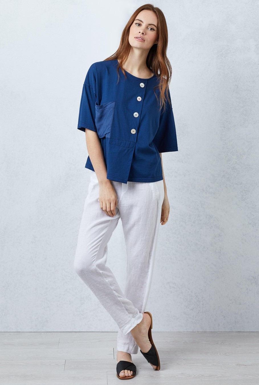 James Lakeland Tops & Knitwear | 4 Button Pocket Top