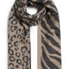 James Lakeland Accessories | Leopard-Zebra Print Scarf Beige-Brown