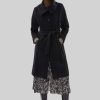 James Lakeland Coats & Jackets | Large Collar Belted Coat Black