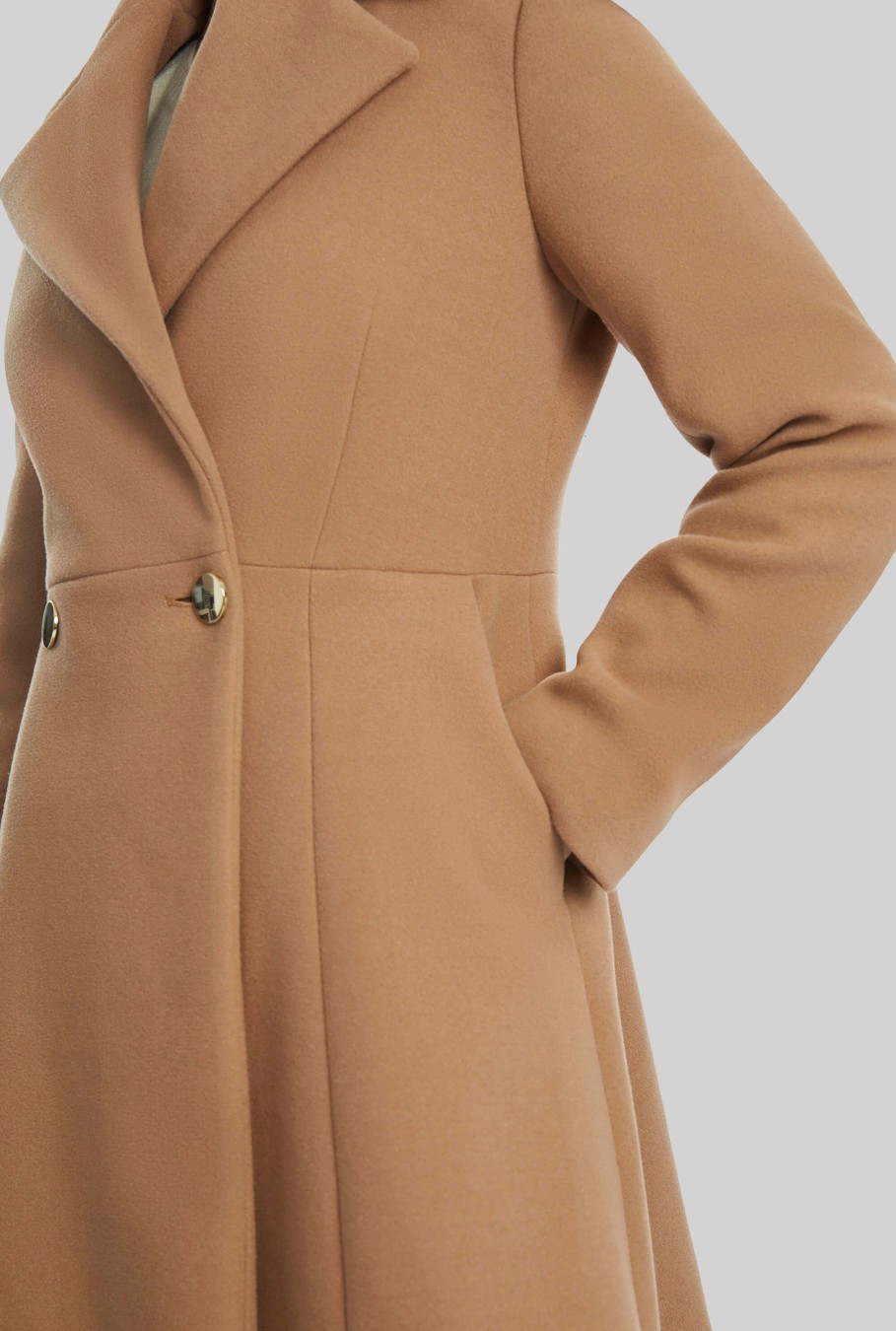 James Lakeland Coats & Jackets | Double Breasted A Line Coat Camel