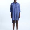 James Lakeland Tops & Knitwear | Oversized Stripped Shirt Navy-White