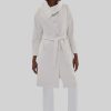 James Lakeland Coats & Jackets | Large Collar Belted Coat Cream