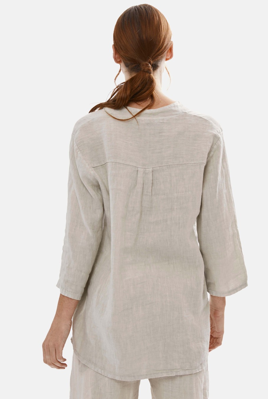 James Lakeland Tops & Knitwear | Mandarin Collar Linen Top