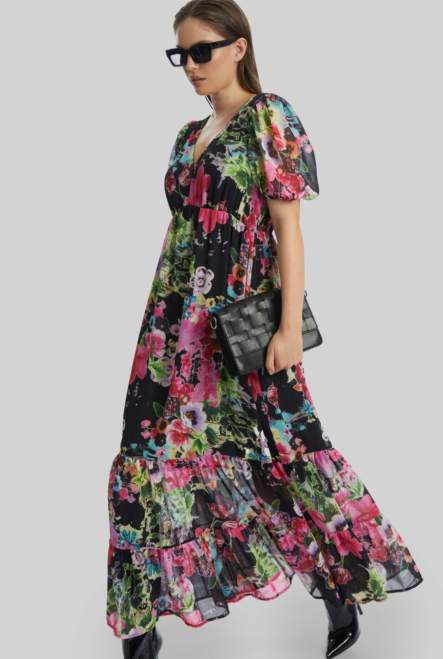 James Lakeland Dresses | Floral V-Neck Midi Dress