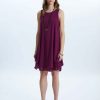 James Lakeland Dresses | Sleeveless Wave Hem Dress Purple