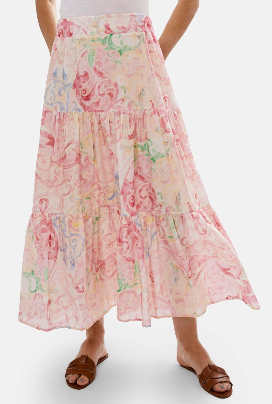 James Lakeland Skirts | Printed Tiered Midi Skirt