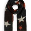 James Lakeland Accessories | Star Detail Scarf Black-Orange